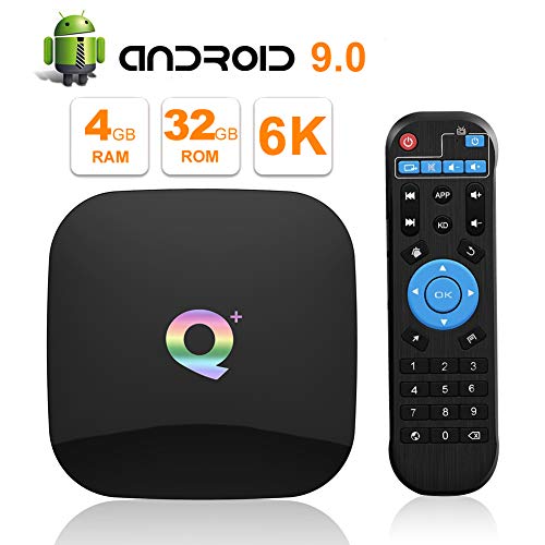 Product Cover 2019 Q PLUS Android 9.0 TV Box 4GB RAM 32GB ROM Wifi 2.4GHz Quad-core cortex-A53 HDMI 2.0 Support 6K 3D/H.265