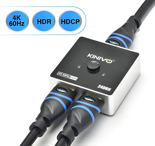 Product Cover Kinivo Bi-Direction 4K HDMI Switch/Splitter 2 Ports HDMI Switcher - Supports 4K @ 60Hz, 3D, Full HD and Ultra HD