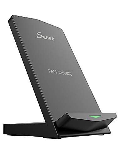 Product Cover Seneo 153 Fast Wireless Charger, Qi-Certified 7.5W Wireless Charging Compatible iPhone Xs/Xs Max/XR/X/8/8Plus, 10W for Galaxy Note 9/S9/Note8, Standard for Google Pixel 3/3XL and More(No AC Adapter)