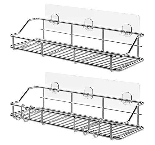 Product Cover KESOL Adhesive Shower Caddy Shower Shelf Basket with Hooks, 304 Stainless Steel, 2 Pack