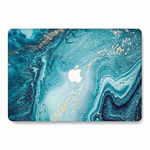 Product Cover MacBook Air 13 Inch Case 2018 Release A1932 - AQYLQ Plastic Hard Case Rubber Coated Protective Cover for MacBook Air 13 Inch with Retina Display fits Touch ID - Creative Wave