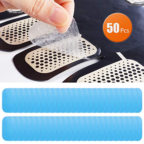 Product Cover UYGHHK 50 Pcs/25 Pack Gel Pads for Abs Stimulator Abs Trainer Replacement Gel Sheet for EMS AB Trainer Replacement Gel Pads for All Abdominal Belts Muscle Trainer ABS Toner