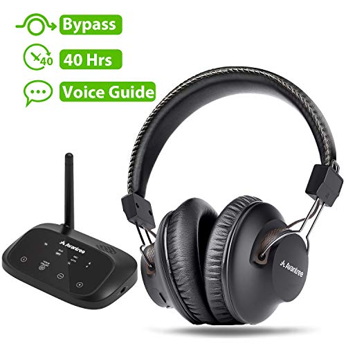 Product Cover Avantree HT5009 Wireless Headphones for TV Watching w/ Bluetooth Transmitter 164ft Range - Digital OPTICAL RCA AUX, Headset Hearing & Home Stereo Sound Simultaneously, 40Hrs Battery, No Audio Delay