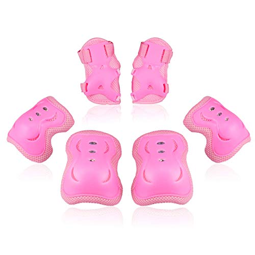 Product Cover BOSONER Kids/Youth Knee Pad Elbow Pads Guards Protective Gear Set for Rollerblade Roller Skates Cycling BMX Bike Skateboard Inline Skatings Scooter Riding Sports (1 Pink, Medium(9-15 Years))