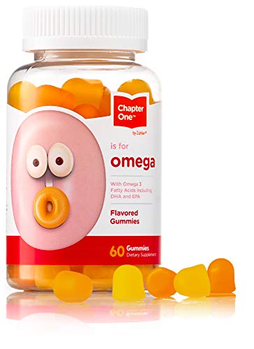 Product Cover Chapter One Omega Gummies, Great Tasting Chewable Omega 3 Gummies for Kids, Certified Kosher (60 Gummies)