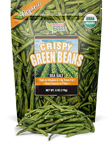 Product Cover Paradise Green - USDA Organic Crispy Green Beans with Sea Salt 6oz - Naturally Delicious and Crispy High in Fiber