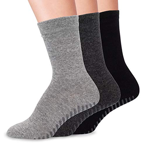 Product Cover Gripjoy Grip Socks Non Slip Socks for Women Men - Non Skid Hospital Socks - 3 pk