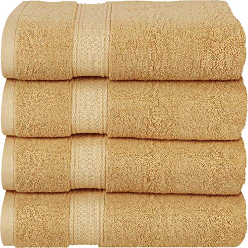 Product Cover Utopia Towels Luxury Hotel and Spa Soft Bath Towels, 700 GSM, 100% Combed Cotton Towels, 4 Pack, Beige