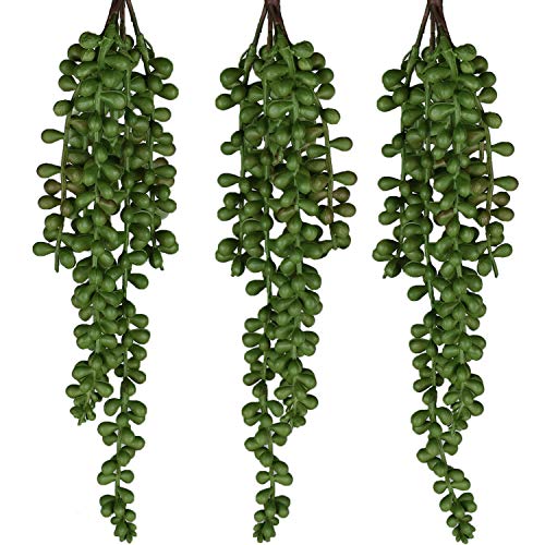 Product Cover Seeko Artificial Succulents - 3 Pack - Hanging String of Pearls Plant (Standard)