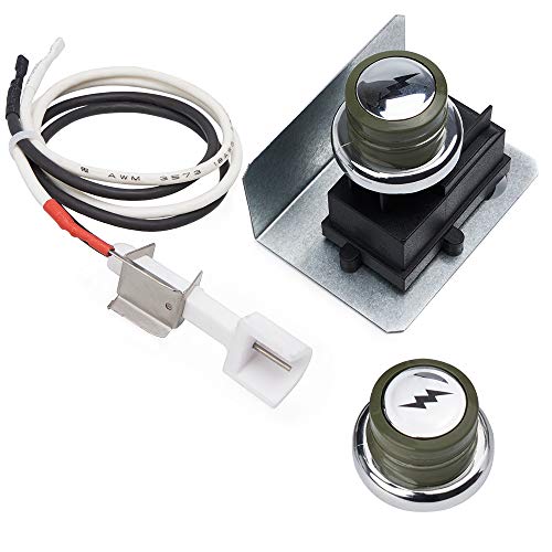 Product Cover X Home Durable Igniter Kit for Weber Genesis 300 Grills with Side-Controls, Exact Ignitor Replacement with Ceramic Collector Box for Weber 67847, Easy to Install, One More Button as Gift