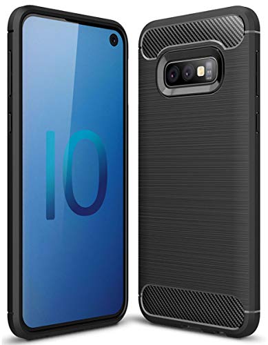 Product Cover Galaxy S10E Case,Samsung S10E Case, UCC Frosted Shield Luxury Slim TPU Bumper Cover Carbon Fiber Design Only Compatible for Samsung Galaxy S10E Phone(Black)