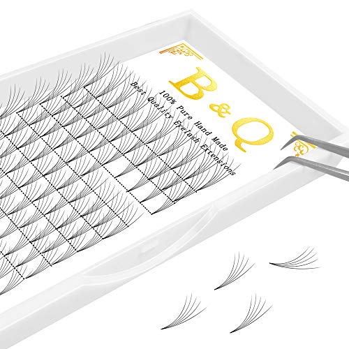 Product Cover Pre-made Volume Fans Eyelash Extensions 3D 5D 12 Rows/Tray Short Stem Russian Volumes Lashes Extensions Fans 0.07 C/D Curl 9-15mm Eyelash Extensions（5D-0.07-D-12mm）