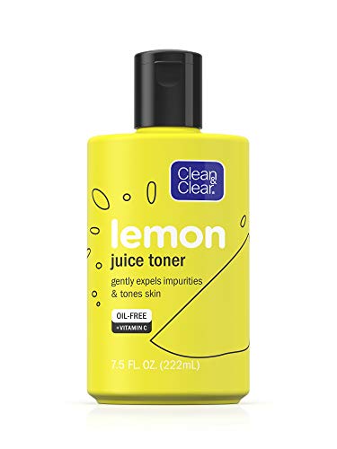 Product Cover CLEAN & CLEAR Lemon Juice Facial Toner with Lemon Extract & Vitamin C, Alcohol-Free Cleansing Face Toner 7.5 oz (Pack of 2)