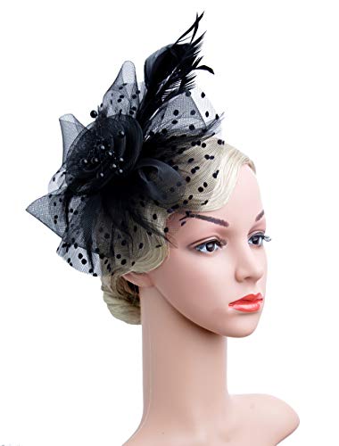 Product Cover Cizoe Fascinators Hat for Women Flower Cocktail Tea Party Derby Kentucky Wedding Headwear Top Hat