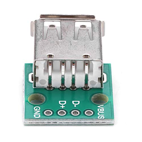 Product Cover Akozon 10Pcs USB Type A Female Socket Breakout Board 2.54mm Pitch Adapter Connector DIP for DIY USB Power Supply/breadboard Design