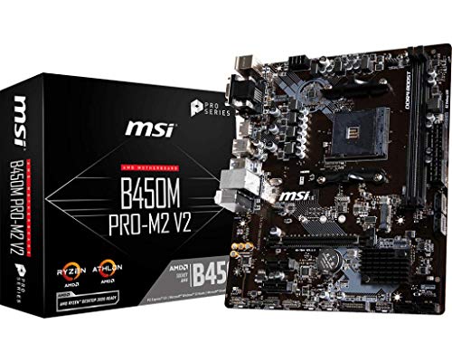 Product Cover MSI PRO V2 AMD B450 Micro ATX DDR4-SDRAM Motherboard