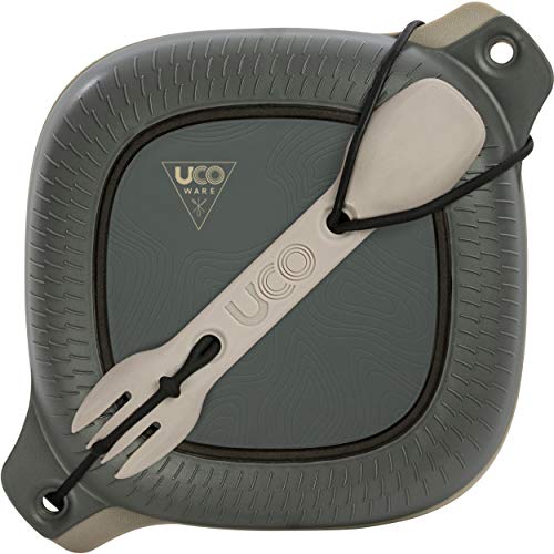 Product Cover UCO 4-Piece Camping Mess Kit with Bowl, Plate and 3-in-1 Spork Utensil Set, Venture