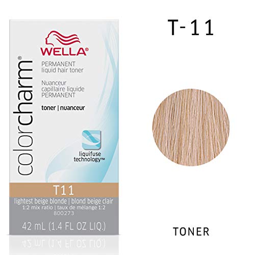 Product Cover WELLA Color Charm Permanent Liquid Hair Toner T11 Lightest  Beige Blonde, 1.4 Fl oz