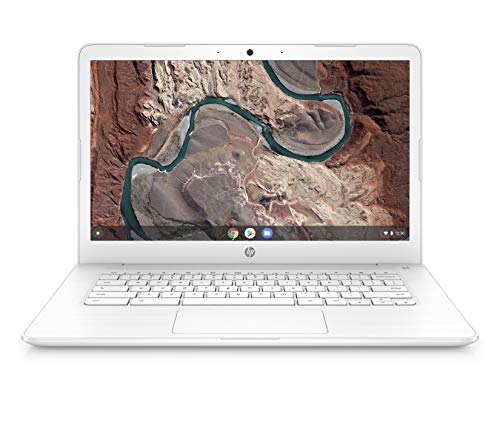 Product Cover HP Chromebook 14-inch Laptop with 180-Degree Hinge, Full HD Screen, AMD Dual-Core A4-9120 Processor, 4 GB SDRAM, 32 GB eMMC Storage, Chrome OS (14-db0050nr, Snow White)