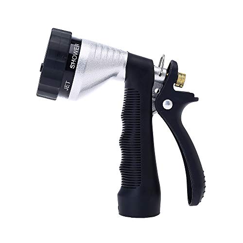Product Cover GREEN MOUNT Water Hose Nozzle Spray Nozzle, Metal Garden Hose Nozzle with Adjustable Spray Patterns, Perfect for Watering Plants, Washing Cars and Showering Pets