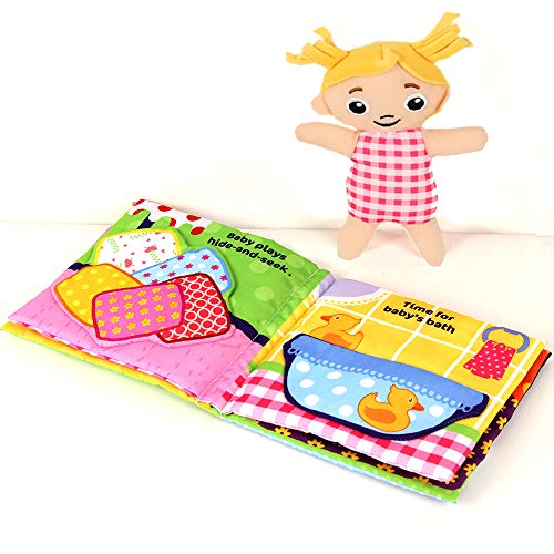 Product Cover My Quiet Books 8 Theme - Ultra Soft Baby Books Touch and Feel Cloth Book, 3D Books Fabric Activity for Baby /Toddler, Learning to Sensory Book、Identify Skill Boys and Girls, Toddler Busy Book