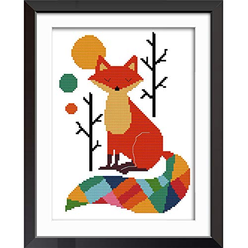 Product Cover Joy Sunday Cross Stitch Kits 11CT Stamped Seven Color Fox 11