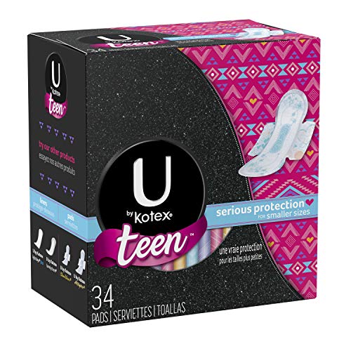 Product Cover U by Kotex Ultra Thin Teen Pads, 34 Count