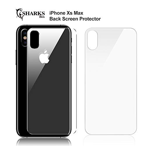 Product Cover iPhone XS max screen protector Pack of 2|Best iPhone XS Max Anti-Fingerprint Back Glass Screen Protector|6.5 Inch Tempered Glass Screen Protector iPhone XS Max with Scratch Resistant Feature|SHARKSBox