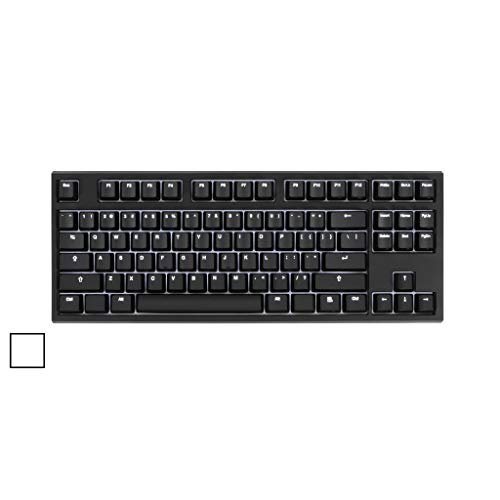 Product Cover Code V3 87-Key Illuminated Mechanical Keyboard - White LED Backlighting, Black Case (Cherry MX Clear)