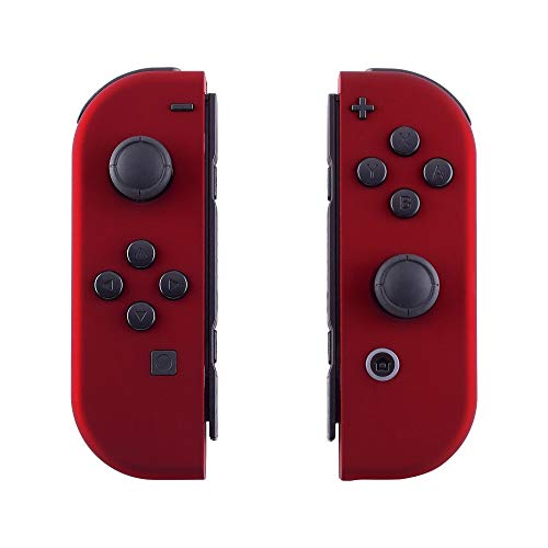Product Cover eXtremeRate Soft Touch Grip Red Joycon Handheld Controller Housing with Full Set Buttons, DIY Replacement Shell Case for Nintendo Switch Joy-Con - Console Shell NOT Included