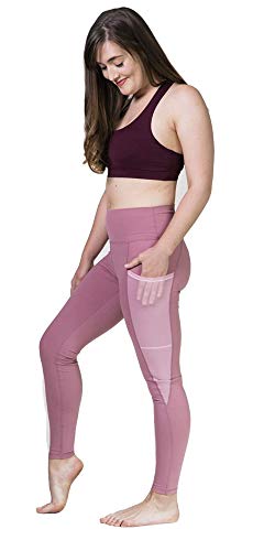 Product Cover Poraan Melrose Leggings, High Waist Yoga Pants with Pocket (smal) Purple