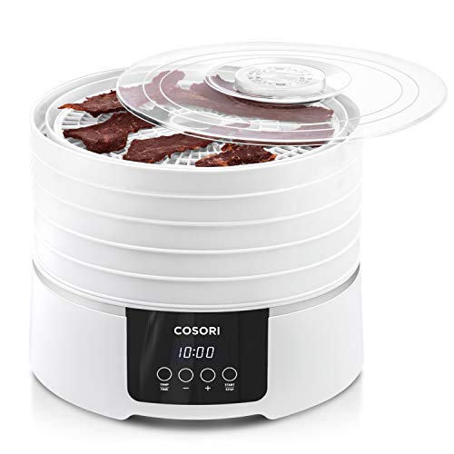 Product Cover COSORI Food Dehydrator Machine for Beef Jerky, Fruit,Meat,Dog Treats,Herbs, 5 BPA-Free Trays with Timer and Temperature Control, 50 Recipes for Beginners,ETL Listed/FDA Compliant, CO165-FD