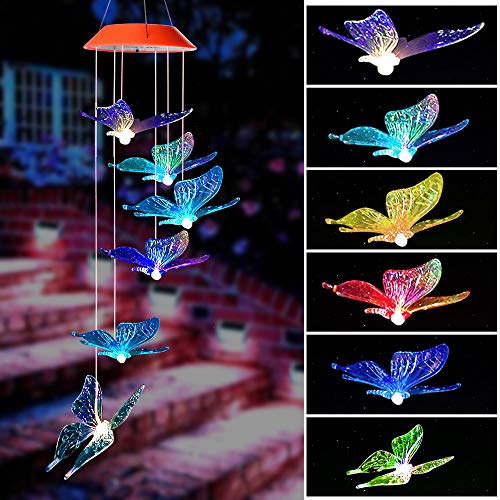 Product Cover Wind Chime,wind chimes outdoor,gifts for mom, Butterfly wind chime,solar wind chimes,mom gifts,birthday gifts for mom,grandma gifts,gardening gift,plastic hangers,outdoor decor, solar mobiles outdoor