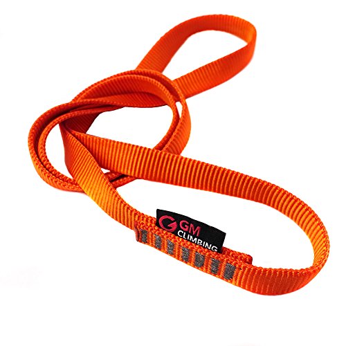 Product Cover GM CLIMBING Pack of 3 16mm Nylon Sling Runner 30cm / 12inch (Fluorescent Orange)
