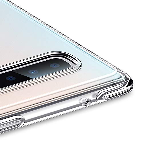 Product Cover ESR Essential Guard Clear Case Compatible with Samsung Galaxy S10 Plus, Soft Flexible Cover Bumper Reinforced Corners, Shock Absorption Scratch Protection for Galaxy S10 Plus- Jelly Clear