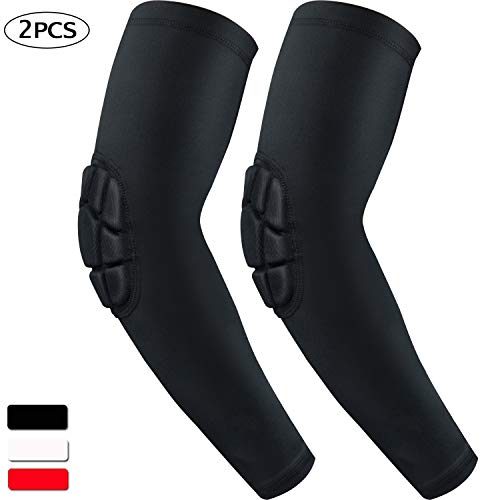 Product Cover HOPEFORTH 2PCS Elbow Padded Sleeve Compression Arm Guard Sports Shooter Sleeve Protective Gear Pads Support for Football Basketball Volleyball Baseball Softball Tennis Cycling Outdoor Youth Man Women