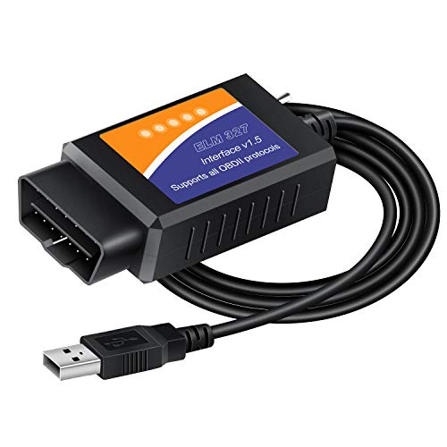 Product Cover ELM327 FORScan OBD2 Adapter ELMconfig OBDII USB Scanner Diagnostic Scan Tool with MS-CAN HS-CAN Switch for Ford F150 F250 Cars and Light Trucks Code Reader Diagnose on Windows Only