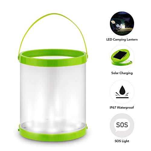 Product Cover Yourder Solar LED Lantern Camping Flashlight Waterproof Lanterns Collapsible Camp Lights USB Rechargeable Solar Lamp for Outdoor Hiking Tent Garden