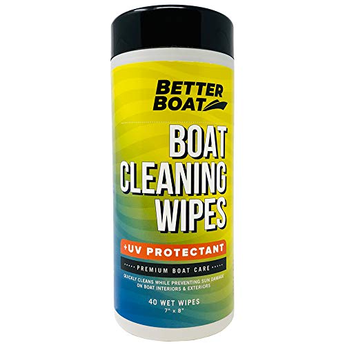 Product Cover Better Boat Cleaner Wipes with UV Marine Boat Vinyl and Boat Seat Cleaner and Protectant