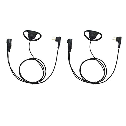 Product Cover GoodQbuy D Shape Clip-Ear Headset Earpiece PTT with Mic for Motorola Two-Way Radio CLS1410 RMM2050 GP300 CP200 PR400 CLS1110 (2 Pcs)