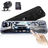 Product Cover AKASO 10'' Stream Backup Mirror Media Touch Screen DVR Dual Dash Camera for Cars with 32GB Card 1080P Dual Recording Reversing Image G-Sensor Parking Monitor