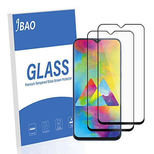 Product Cover [2-Pack] Jbao Direct Compatible with Samsung Galaxy M20 Screen Protector, 9H Hardness [Scratch Resistant] [Anti-Fingerprint] [Bubble Free] Tempered Glass for Samsung Galaxy M20 (Black)
