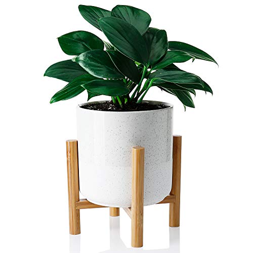 Product Cover Greenaholics Indoor Plant Pot - 6.2 Inch Half Glazed Ceramic Planter for Indoor Planting, Snake Plant, Plant Container, Flower Pot, Drainage Hole, Beige