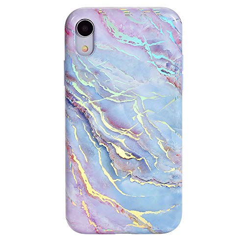 Product Cover Velvet Caviar for iPhone XR Cases Marble for Girls & Women - Cute Protective Phone Case [Drop Test Certified] (Pink Iridescent Holographic Blue)