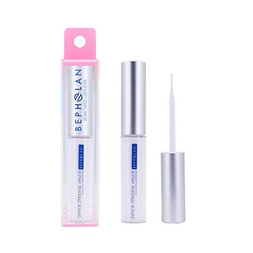 Product Cover BEPHOLAN Professional Eyelash Glue | Latex Free | Strong Hold for False Eyelashes | Eyelash Adhesive | Safe on Skin | Suitable for Sensitive Eyes | White 176 oz
