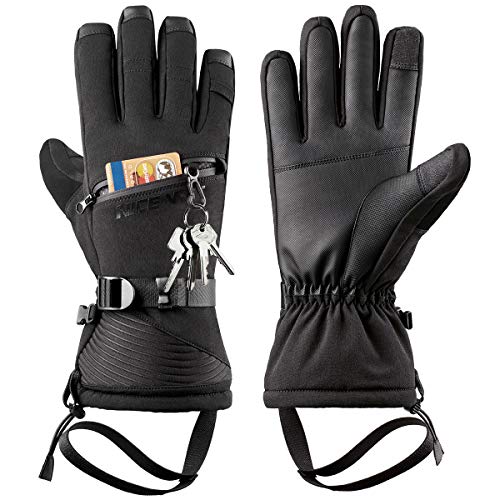 Product Cover Winter Ski Gloves Men Women - Windproof Warm Touch Screen Design for Outdoor Sports Skiing Snowboarding Shoveling Snow