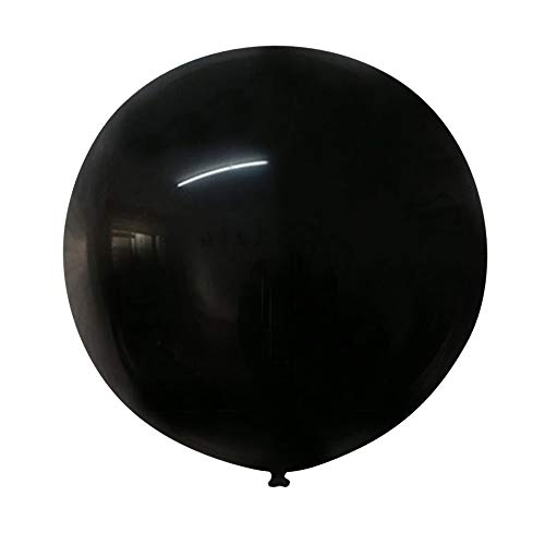 Product Cover Neo LOONS 36 Inch Giant Latex Balloons, Standard Black Round Balloons for Birthdays Weddings Receptions Festival Party Decoration, Pack of 5 Pcs