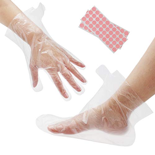 Product Cover 200pcs Paraffin Wax Bath Liners, Segbeauty Paraffin Bags for Hand & Foot, Pro Cozies Liners,Plastic Socks and Gloves for Therabath Hot Wax Therapy Bags Covers for Paraffin Wax Machine