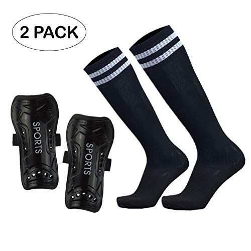 Product Cover GeekSport Soccer Shin Guards - Youth Sizes Soccer Shin Pads Equipment 4-15 Years Old Girls Boys Toddler Kids Children Teenagers (S - Shin Guards Length 5.7