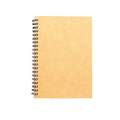 Product Cover Spiral Sketch Book Large Notebook Kraft Cover Blank Sketch Pad Wirebound Sketching for Drawing Painting 8.5x11-Inch (1 Pack) 200 Pages, 100 Sheets